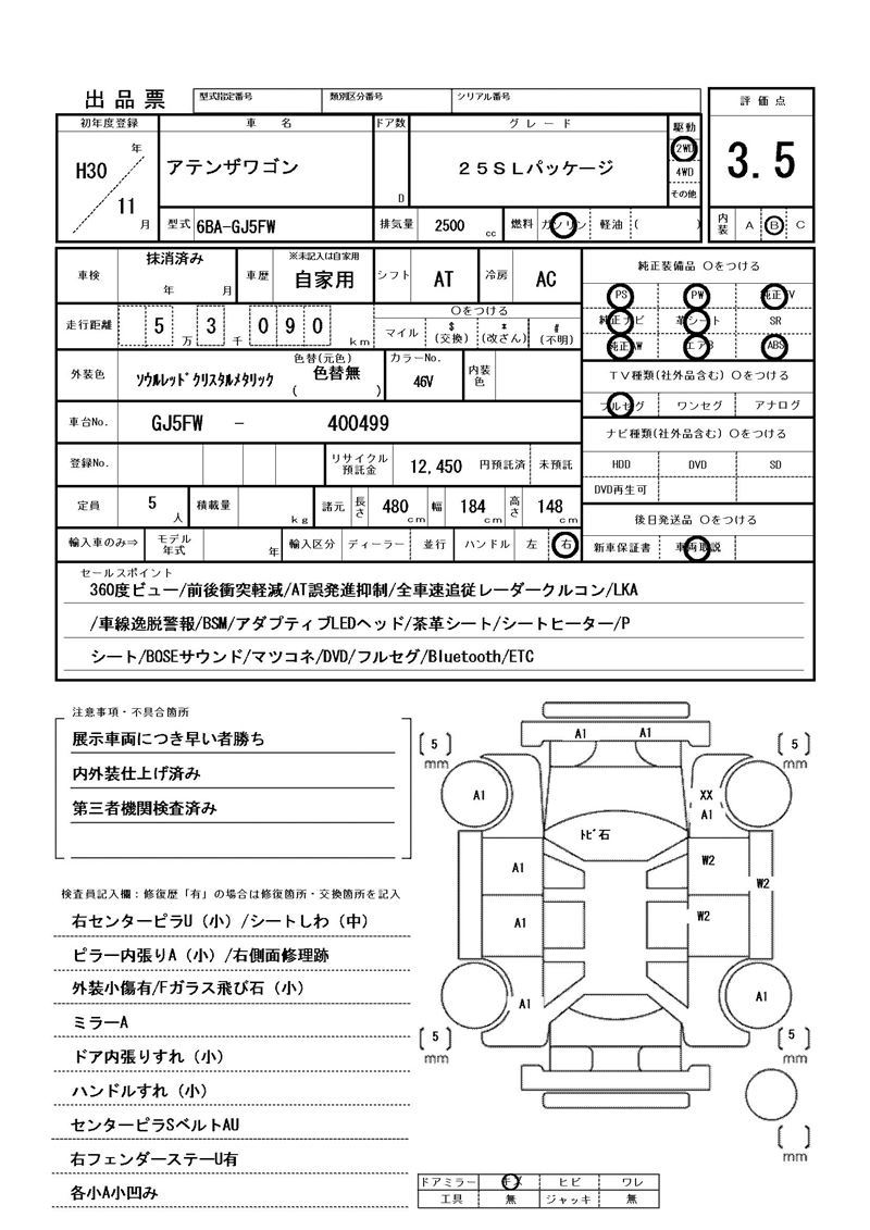 Mazda ATENZA WAGON 2018 6294574-11