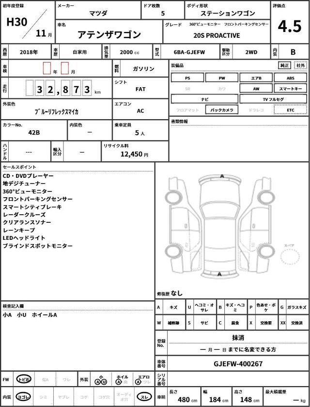 Mazda ATENZA WAGON 2018 6294636-10