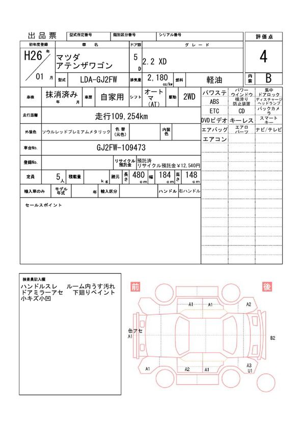 Mazda ATENZA WAGON 2014 6296097-11