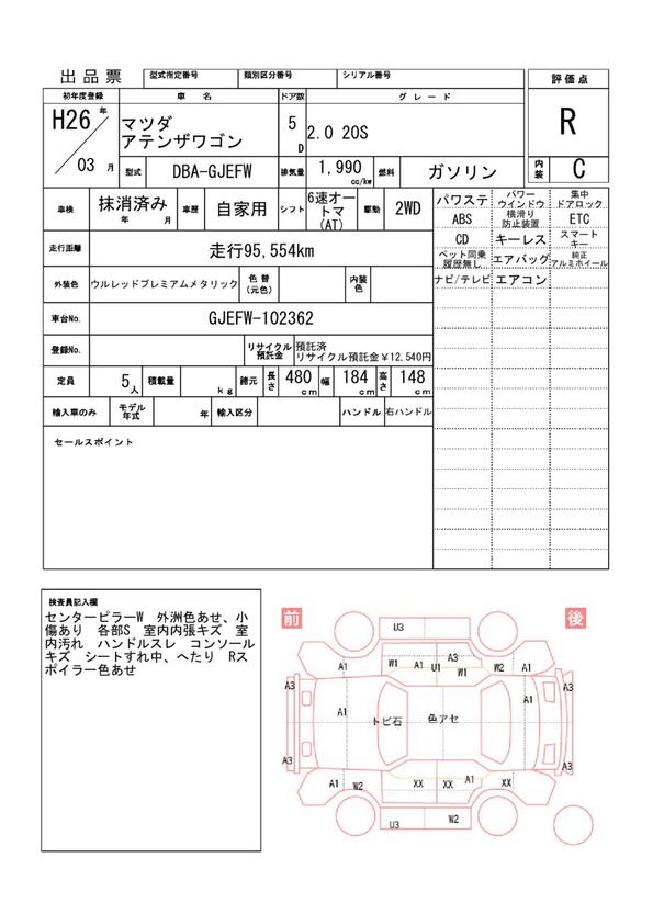 Mazda ATENZA WAGON 2014 6296099-11