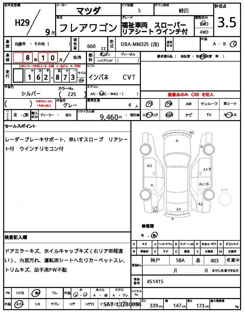 Mazda FLAIR WAGON 2017 6368257-9