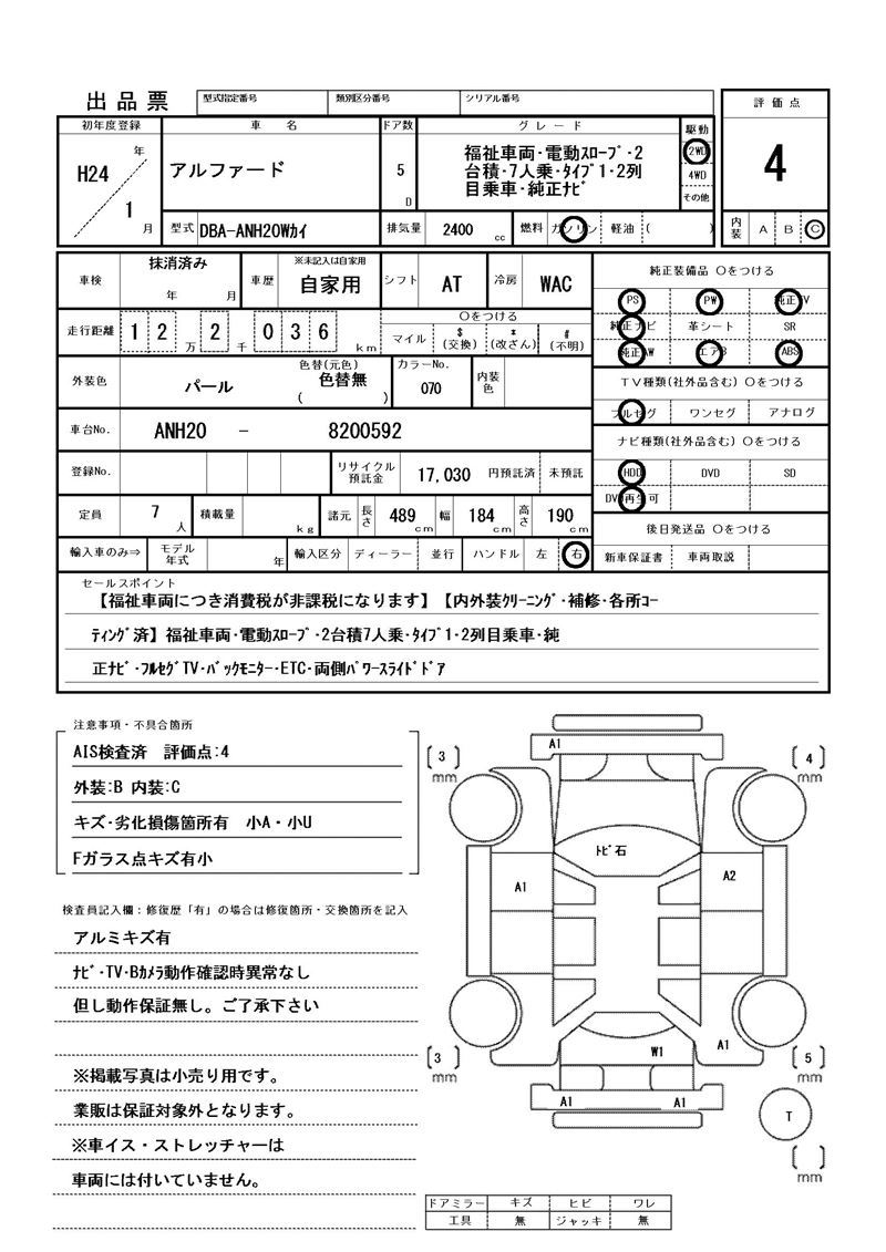 Toyota ALPHARD 2012 6406430-11