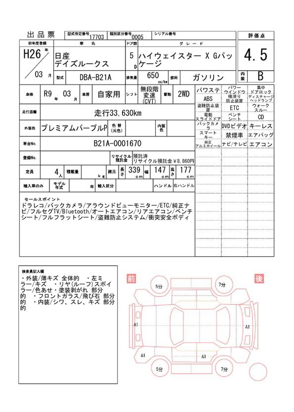 Nissan DAYZ ROOX 2014 6410137-11