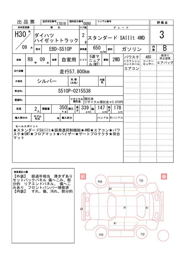 Daihatsu HIJET TRUCK 2018 6437159-11