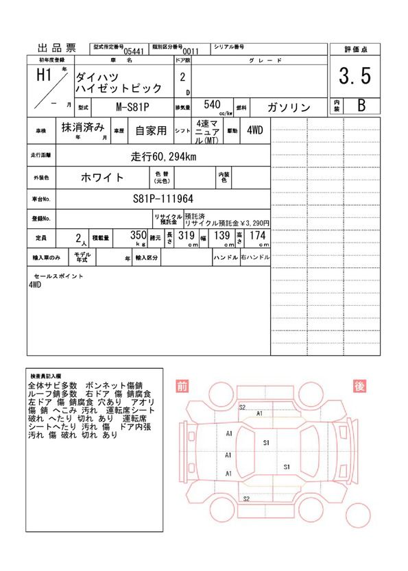 Daihatsu HIJET TRUCK 1989 6452645-11