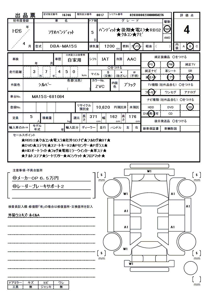 Suzuki SOLIO BANDIT 2014 6485404-11