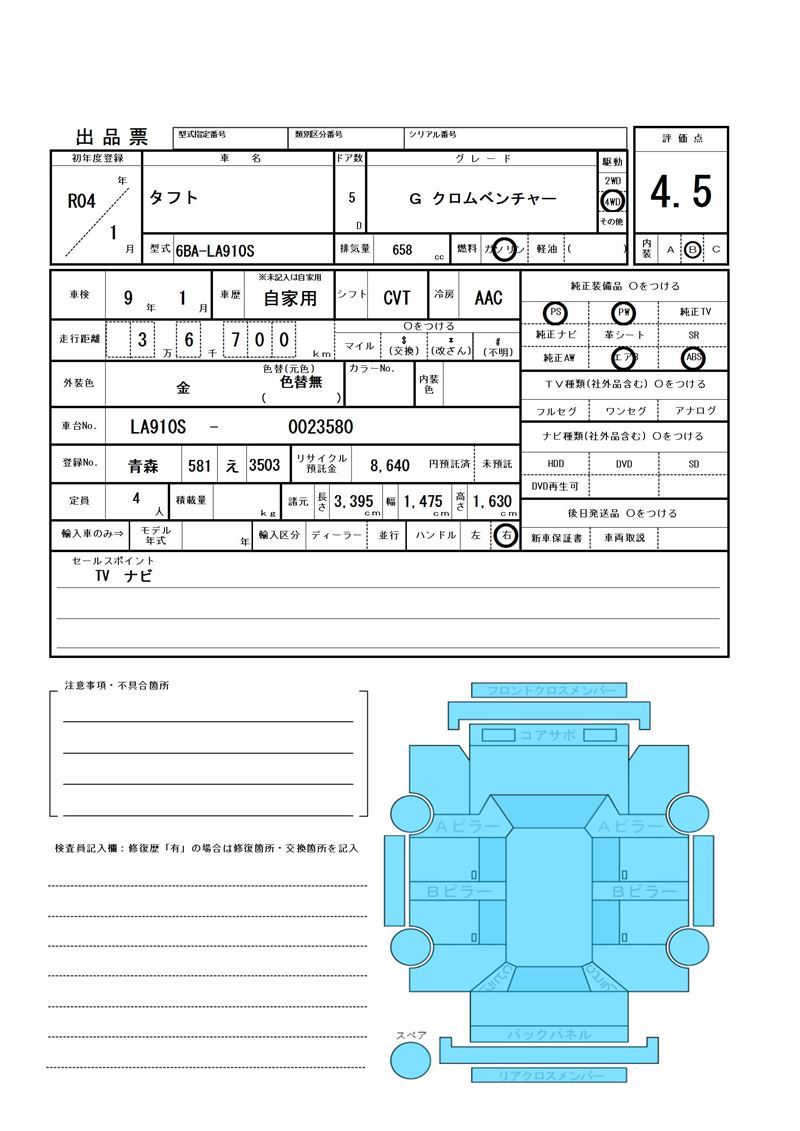Daihatsu TAFT 2022 6497335-11
