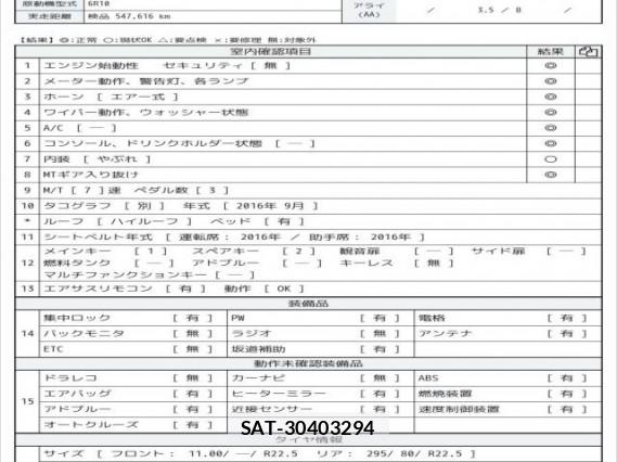 MITSUBISHI FUSO SUPER GREAT 2016 7808095-6