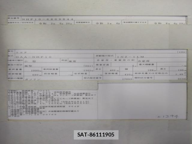 Toyota AQUA 2019-06 8005604-8