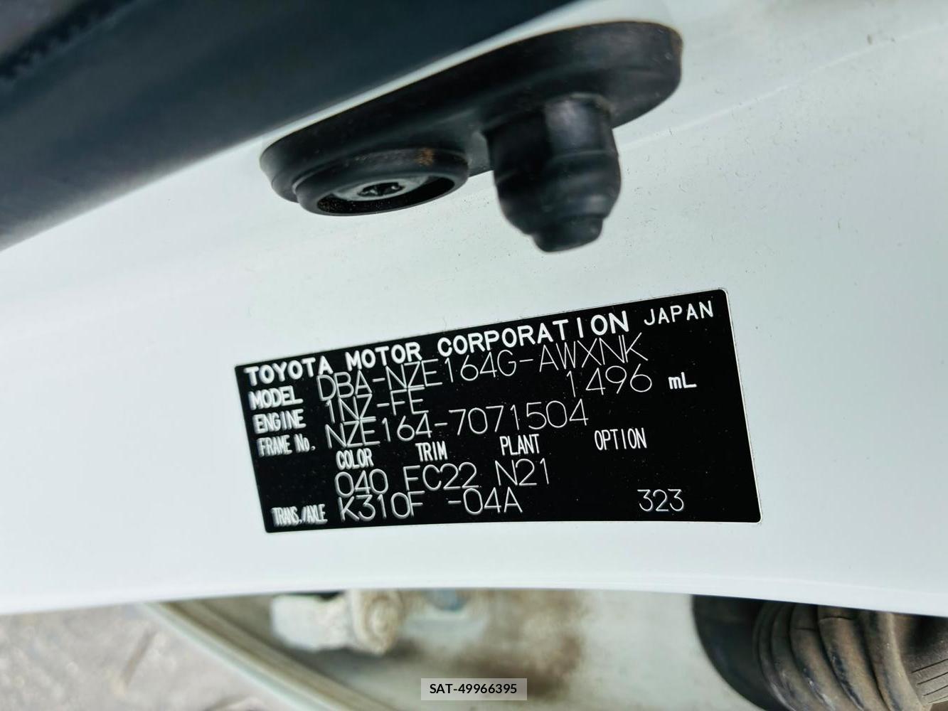 Toyota COROLLA FIELDER 2019-06 8056465-36