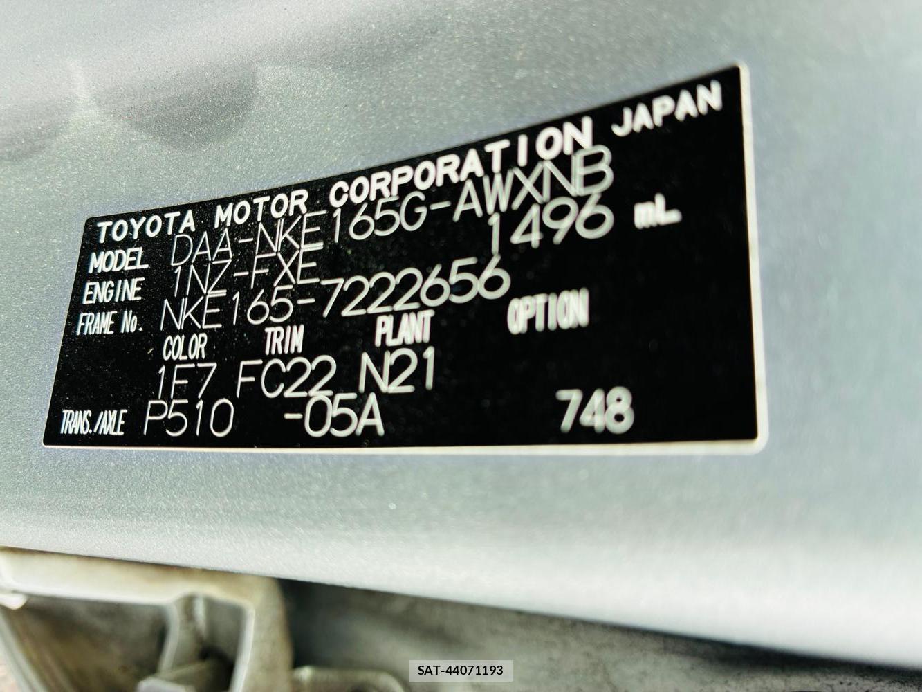 Toyota COROLLA FIELDER 2019-07 8614503-38