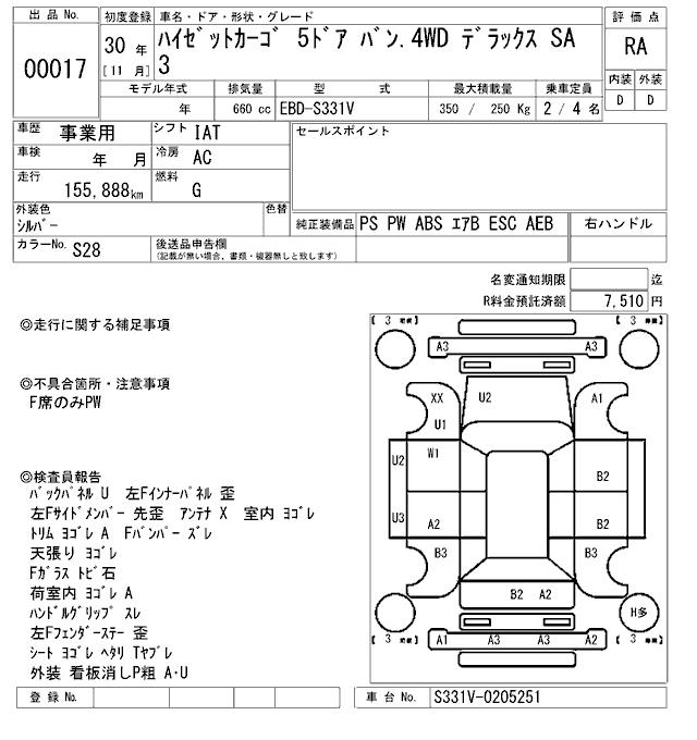 Daihatsu HIJET VAN 2018 695360-2
