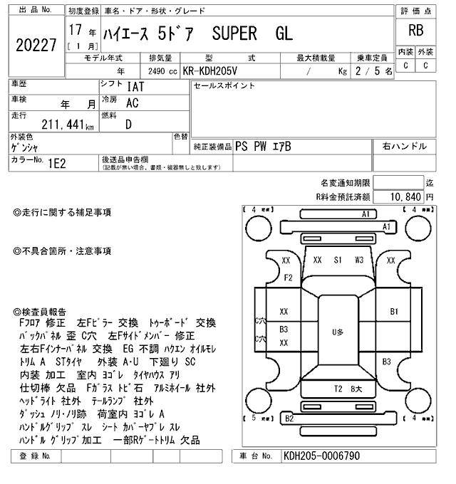 Toyota HIACE VAN 2005 696390-2
