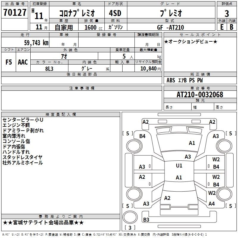 Toyota CORONA PREMIO 1999 6887675-2
