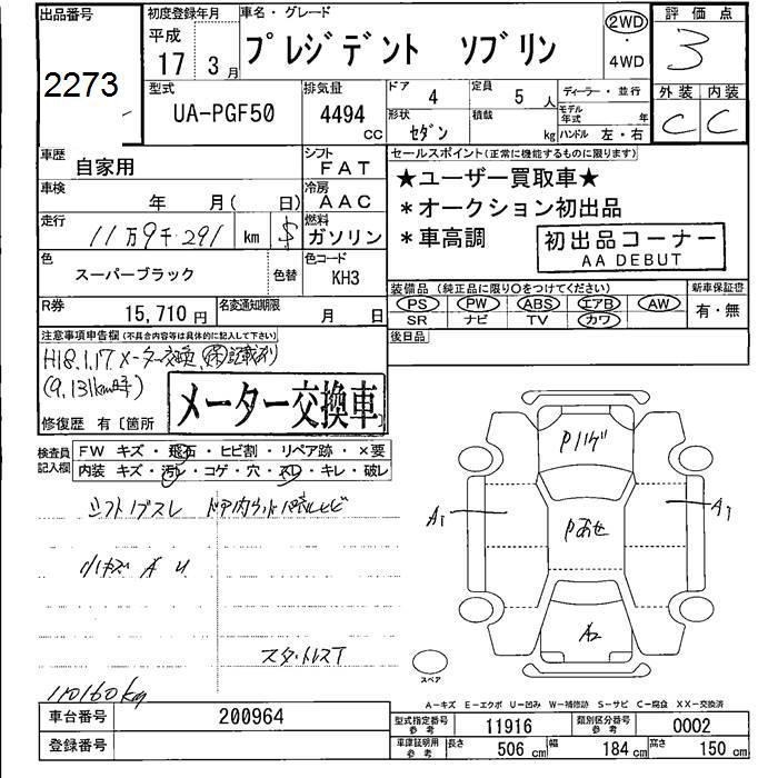 Nissan PRESIDENT 2005 7038041-2