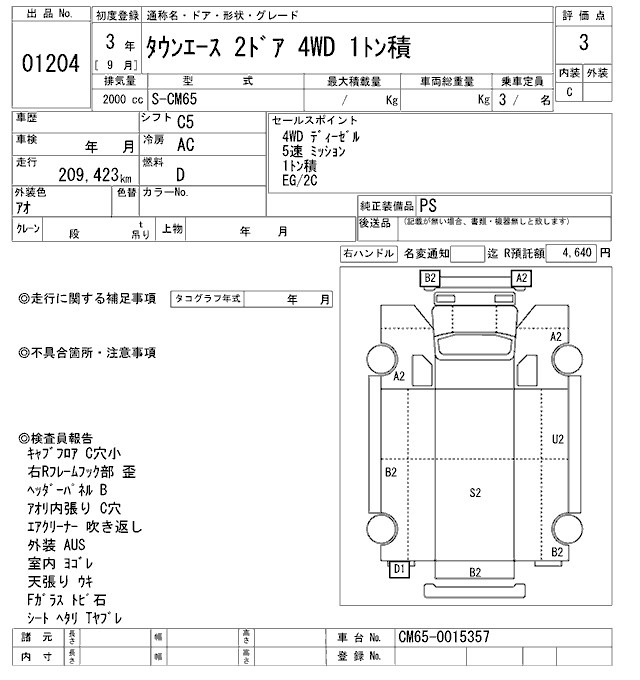 Toyota TOWNACE TRUCK 1991 7100677-2