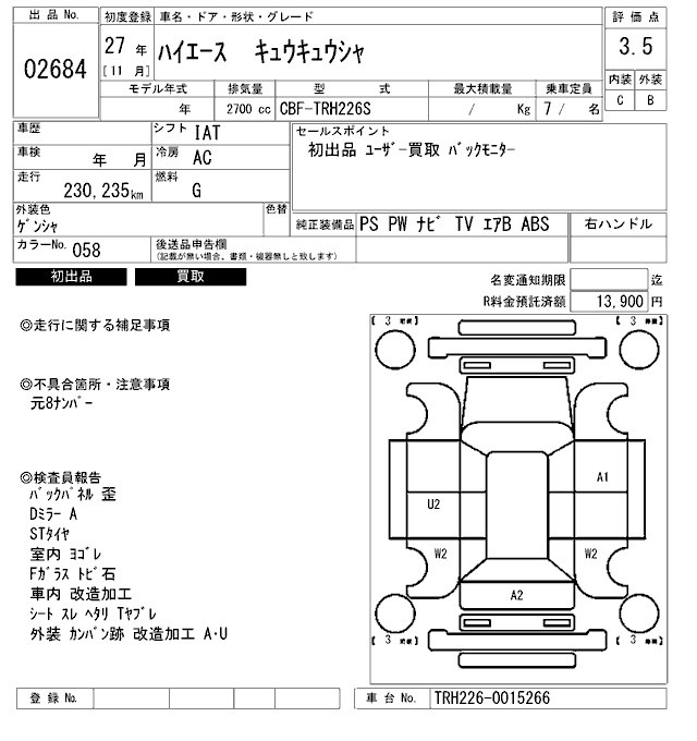 Toyota HIACE VAN 2015 7112524-2