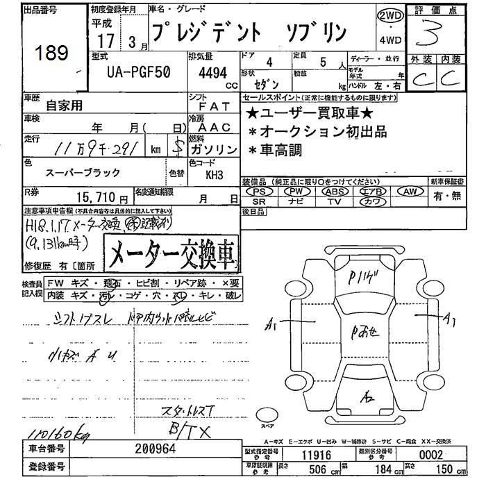 Nissan PRESIDENT 2005 7204667-2