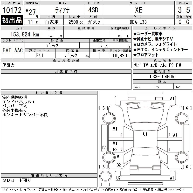 Nissan TEANA 2015 7197806-2
