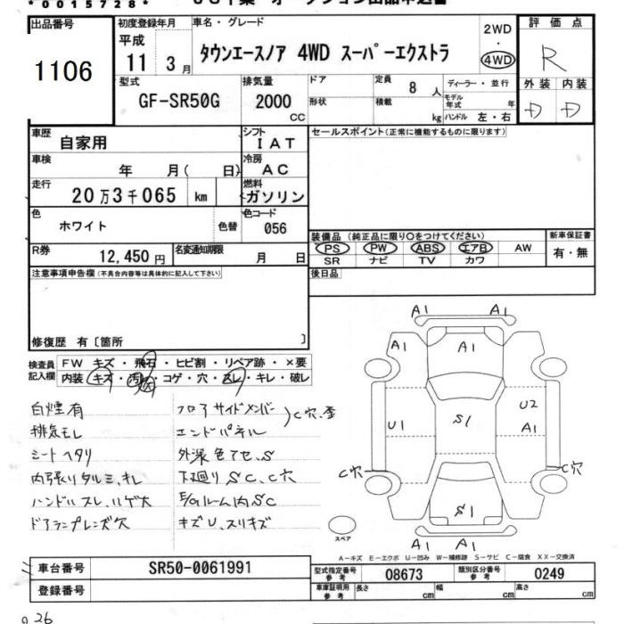Toyota TOWNACE NOAH 1999 7245971-2