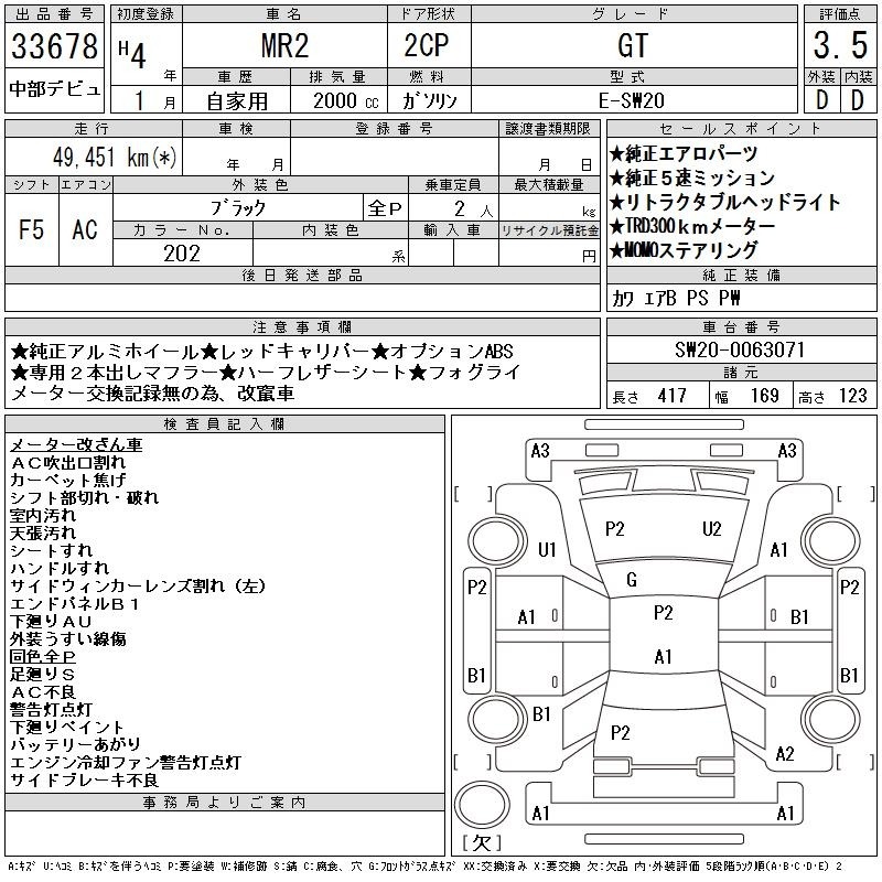 Toyota MR2 1992 7723060-2