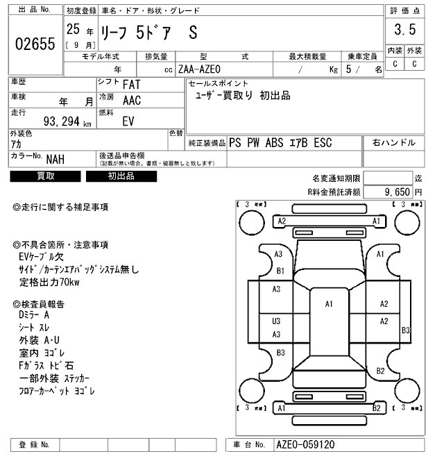 Nissan LEAF 2013 7933220-2