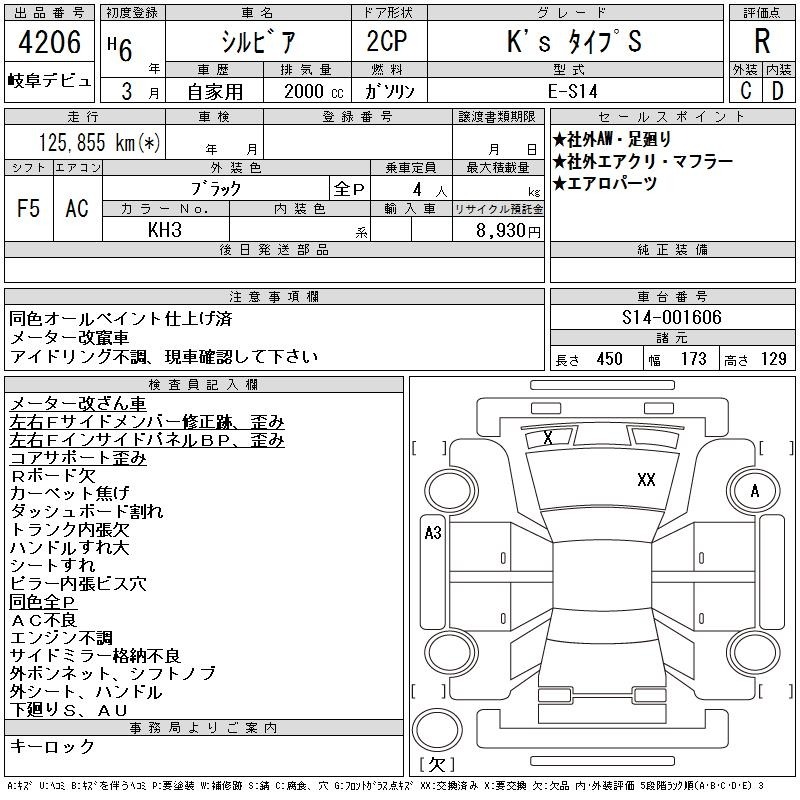 Nissan SILVIA 1994 8013372-2