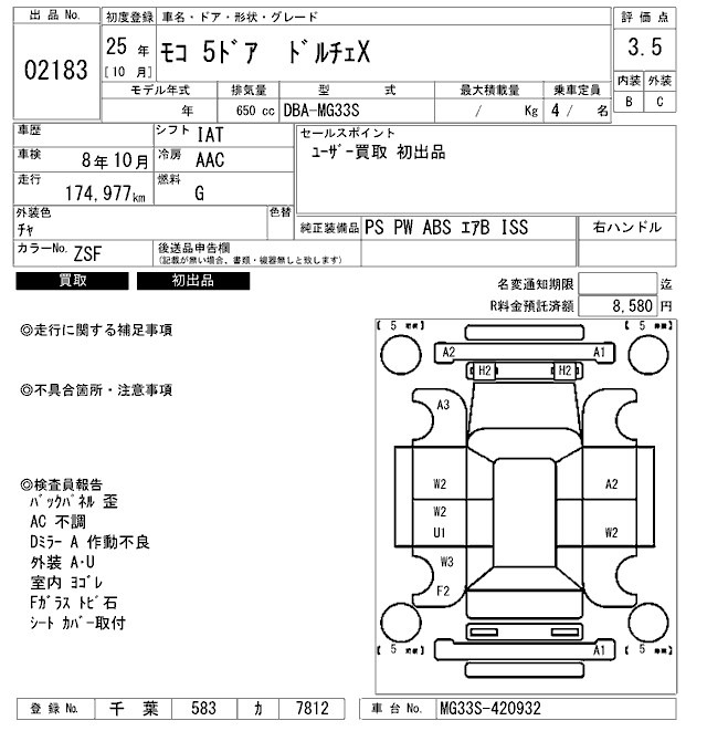 Nissan MOCO 2013 8212631-2