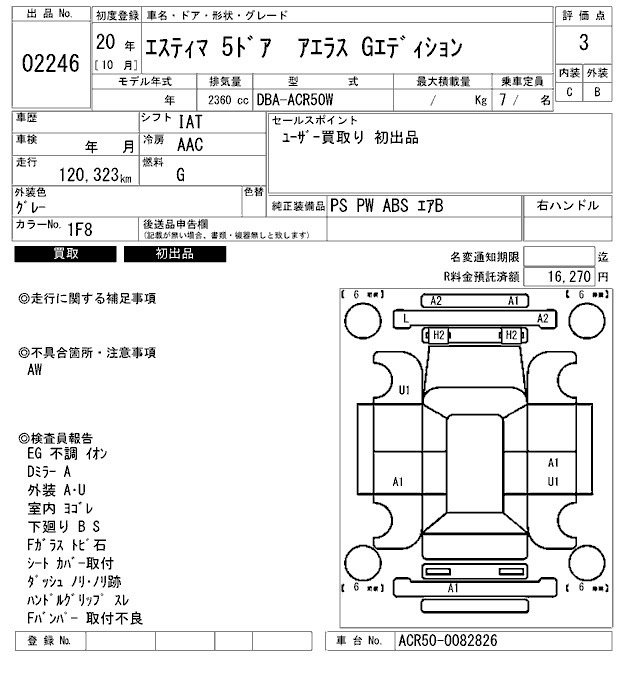 Toyota ESTIMA 2008 8442294-2