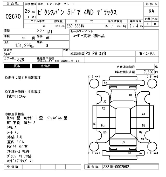 Toyota PIXIS VAN 2013 8462576-2