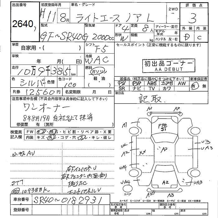 Toyota LITEACE NOAH 1999 8536582-2