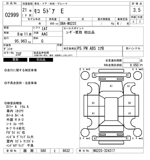 Nissan MOCO 2009 8594680-2