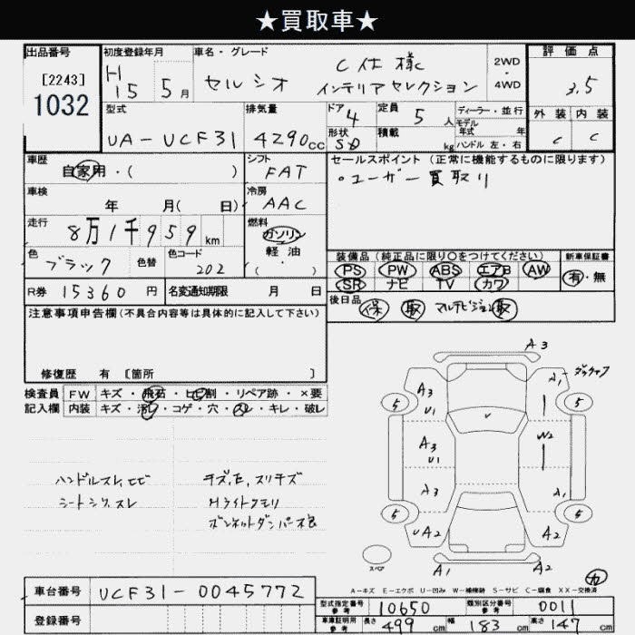 Toyota CELSIOR 2003 8613833-2
