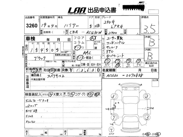 Toyota HARRIER 2007 6988631-2