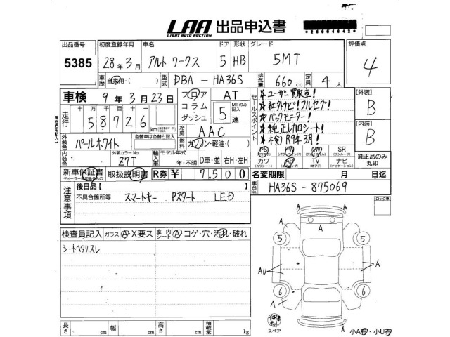 Suzuki ALTO WORKS 2016 7004049-2