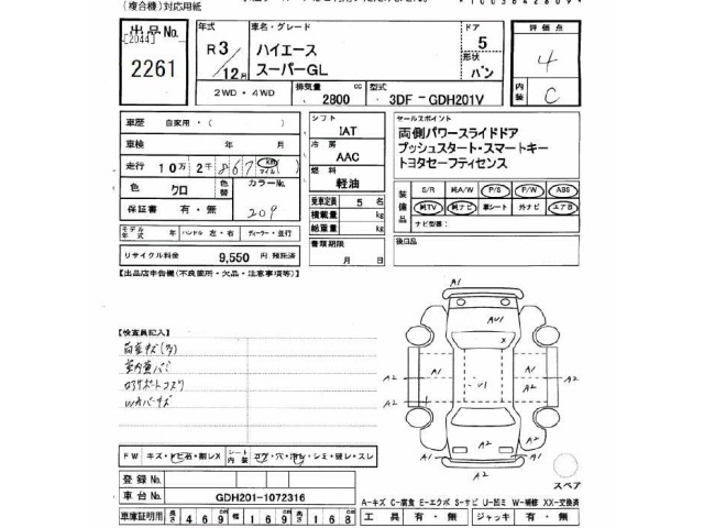 Toyota HIACE VAN 2021 7022041-2