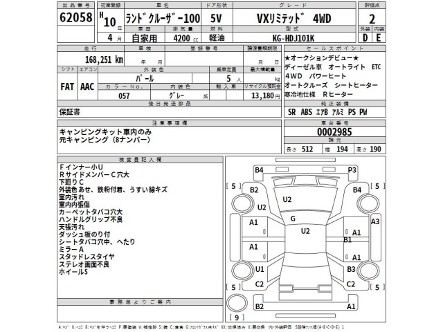 Toyota LAND CRUISER 1998 7022117-2