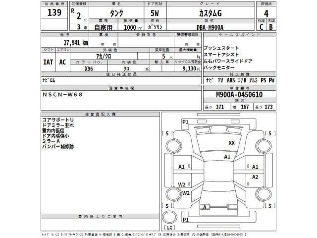 Toyota TANK 2020 7022914-2
