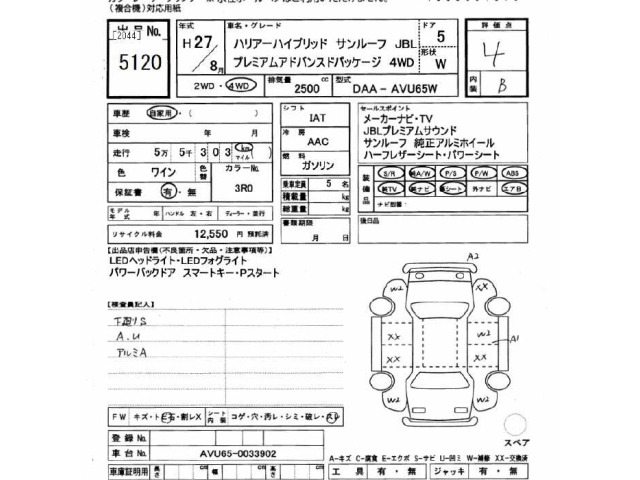 Toyota HARRIER 2015 7029418-2
