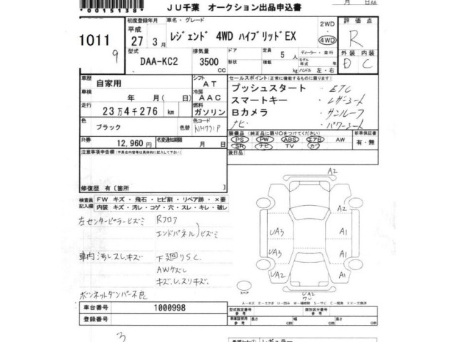 Honda LEGEND 2015 7027652-2