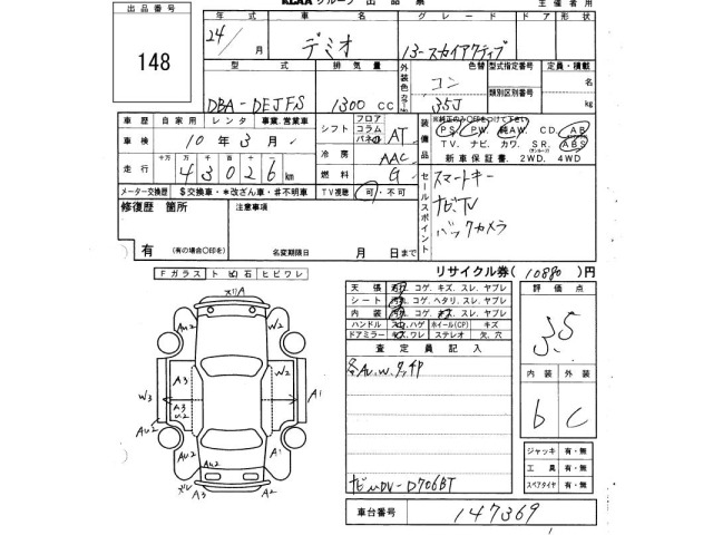 Mazda DEMIO 2012 7042851-2