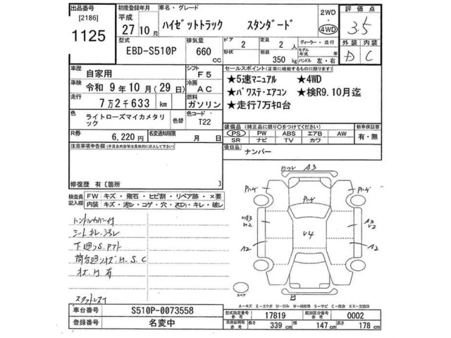 Daihatsu HIJET TRUCK 2015 7055084-2