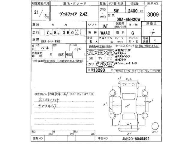 Toyota VELLFIRE 2009 7062659-2