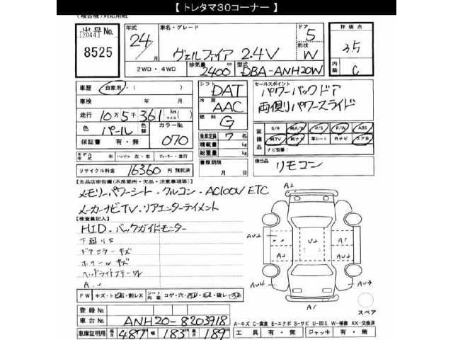 Toyota VELLFIRE 2012 7063342-2