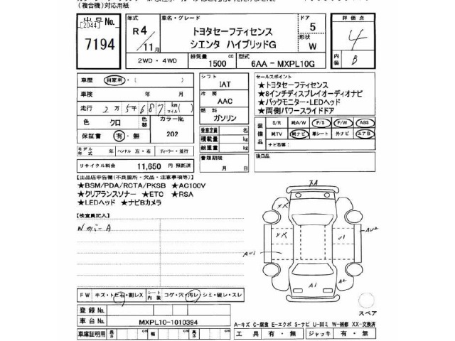 Toyota SIENTA 2022 7106010-2