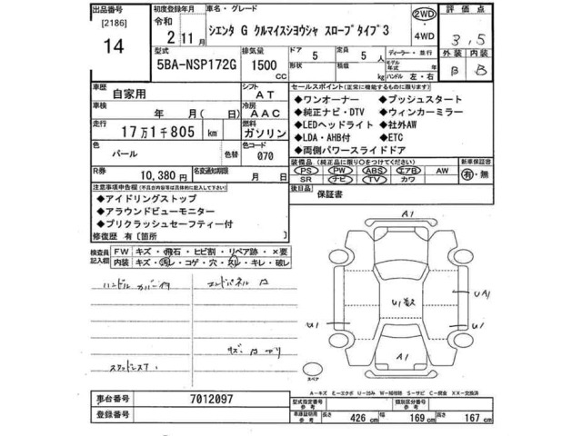 Toyota SIENTA 2020 7106063-2