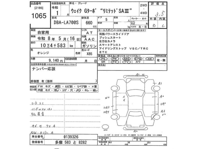 Daihatsu WAKE 2019 7106241-2