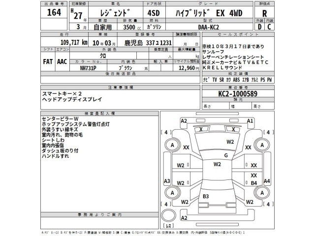 Honda LEGEND 2015 7110793-2