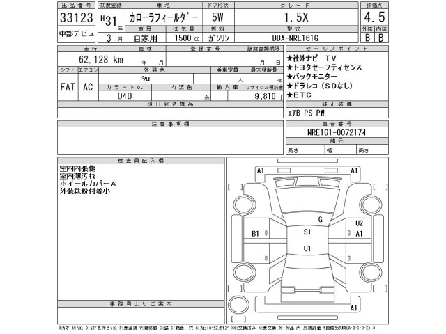 Toyota COROLLA FIELDER 2019 7132767-2