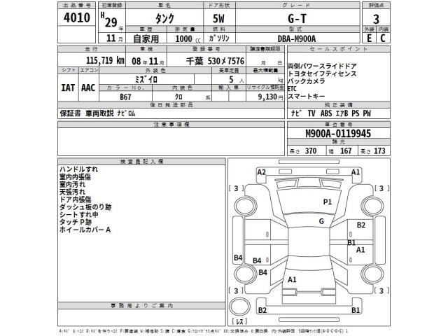 Toyota TANK 2017 7144340-2